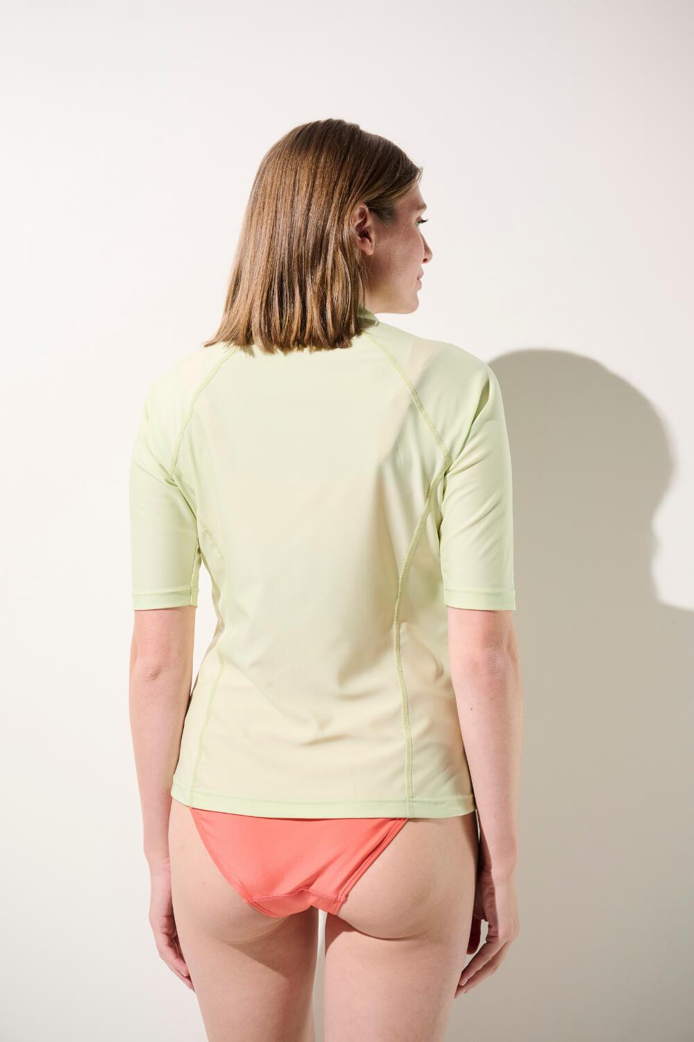 Veste de bain manches courtes anti-UV Femme Vert, Malta, UPF 50+ 6/7