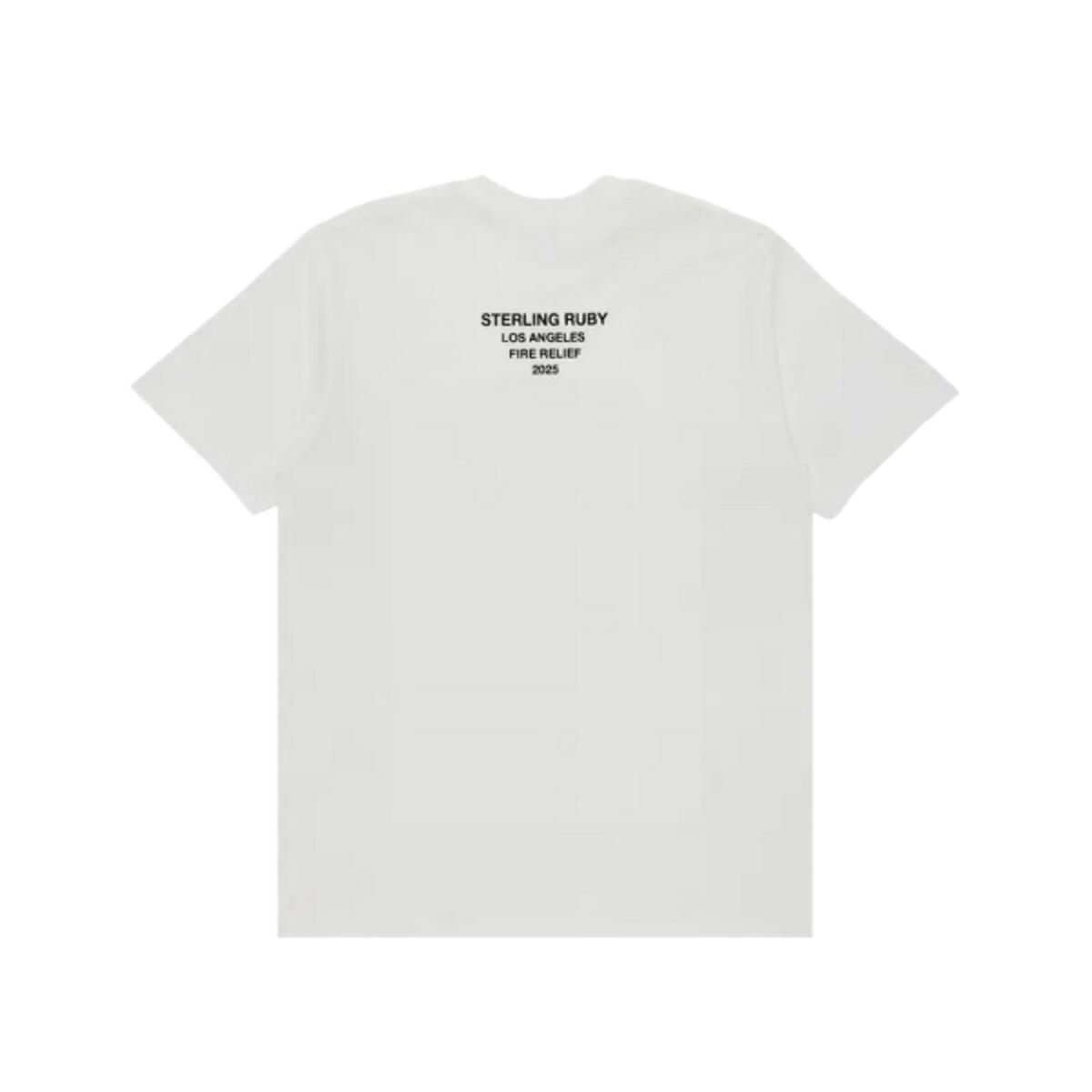 T-shirt  Los Angeles Fire Relief Box Logo White 2/3