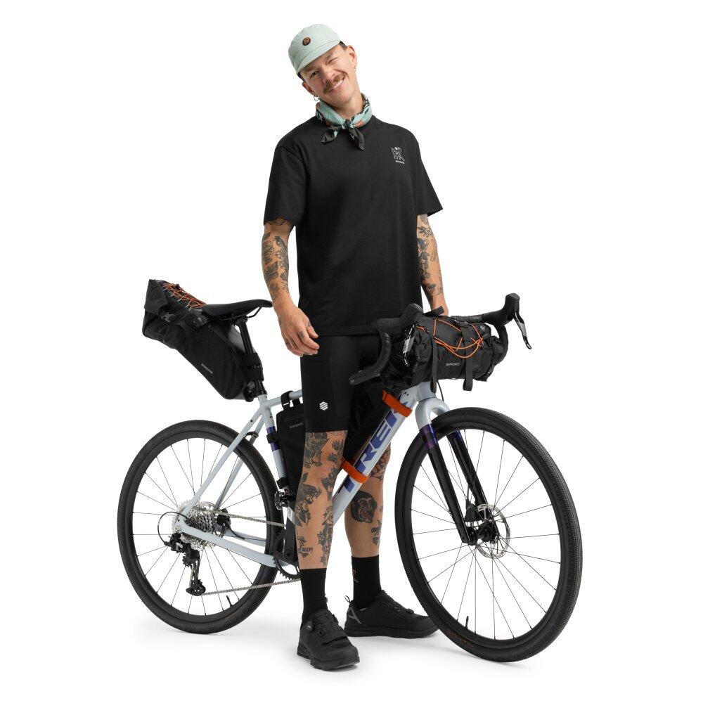 Camiseta holgada manga corta cicloturismo hombre ciclismo Rush Black Negro 3/7