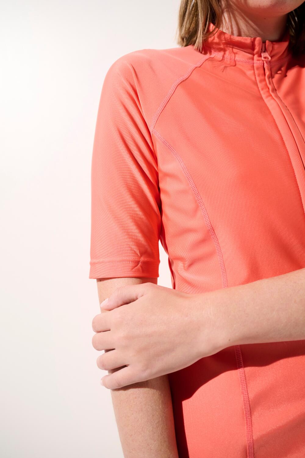 Veste de bain manches courtes anti-UV Femme Rose, Malta, UPF 50+ 6/6