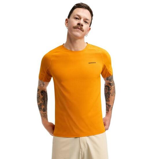 Herren Radsport kurzärmeliges bikepacking-funktionstrikot Pilgrim Orange Orange