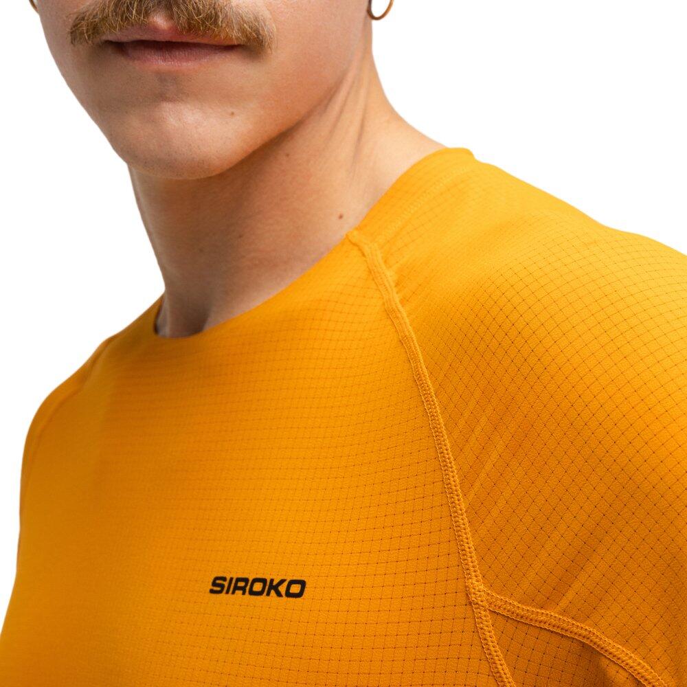 Camiseta técnica manga corta cicloturismo hombre ciclismo Pilgrim Orange Naranj 4/7