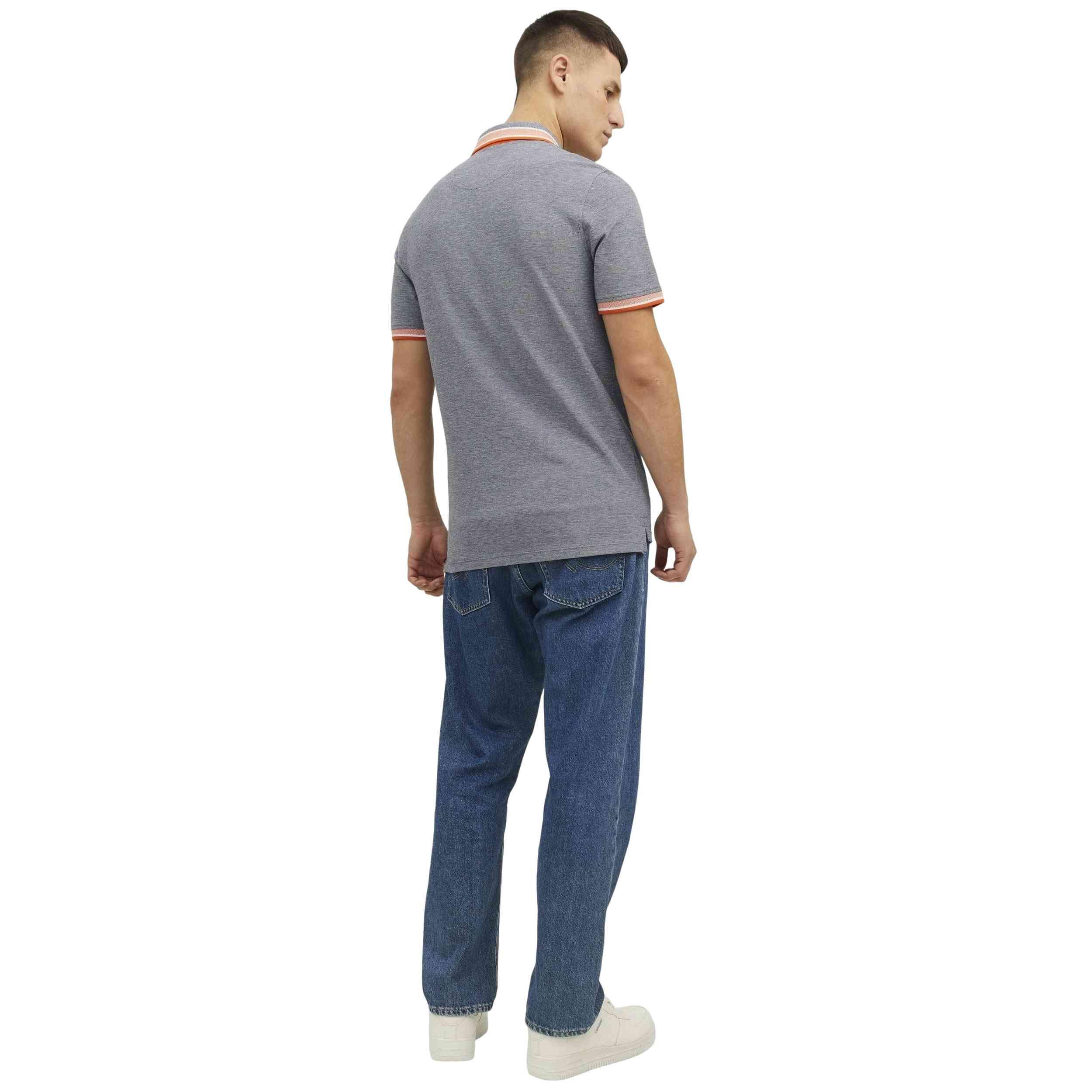 Polo a maniche corte Jack&jones modello 12136668-NAVYBLAZER-NEON per uomini 3/5