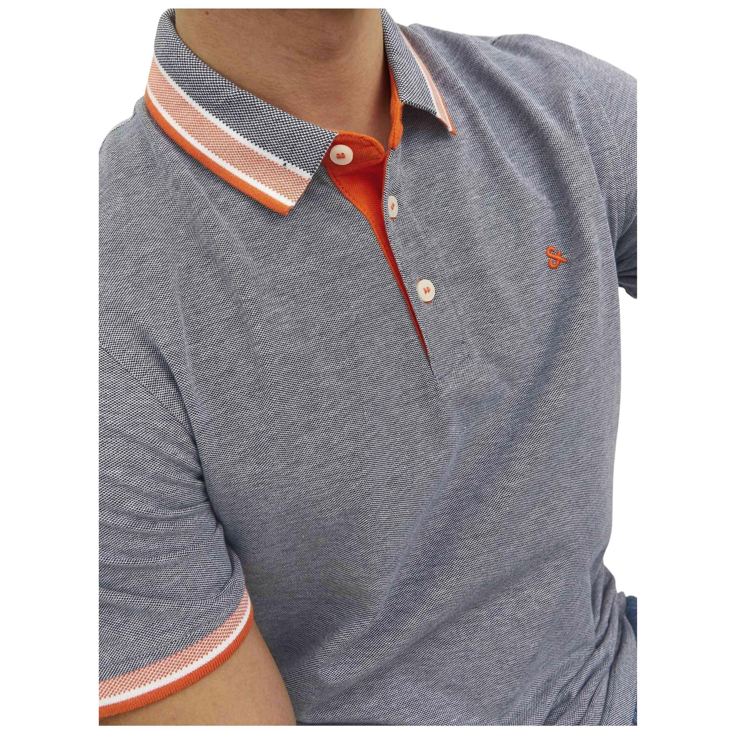 Polo a maniche corte Jack&jones modello 12136668-NAVYBLAZER-NEON per uomini 5/5