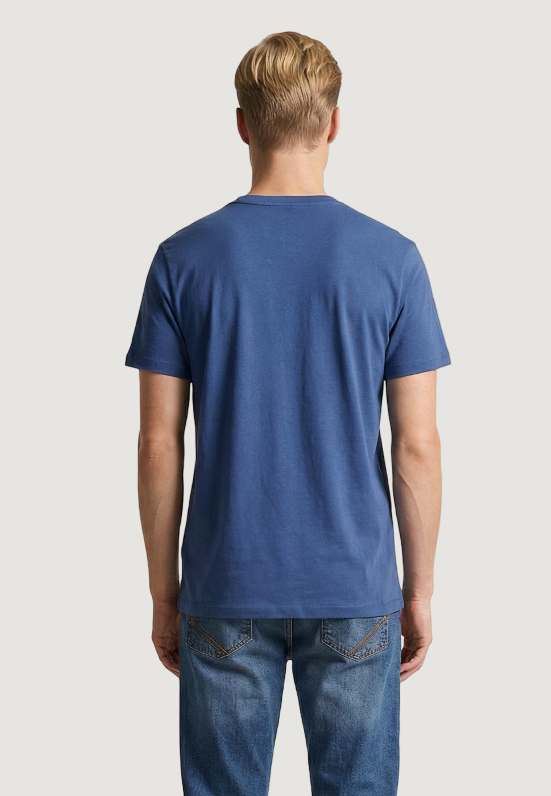 Crop top T-shirt MICK-BASIC HEREN Donkerblauw 2/5