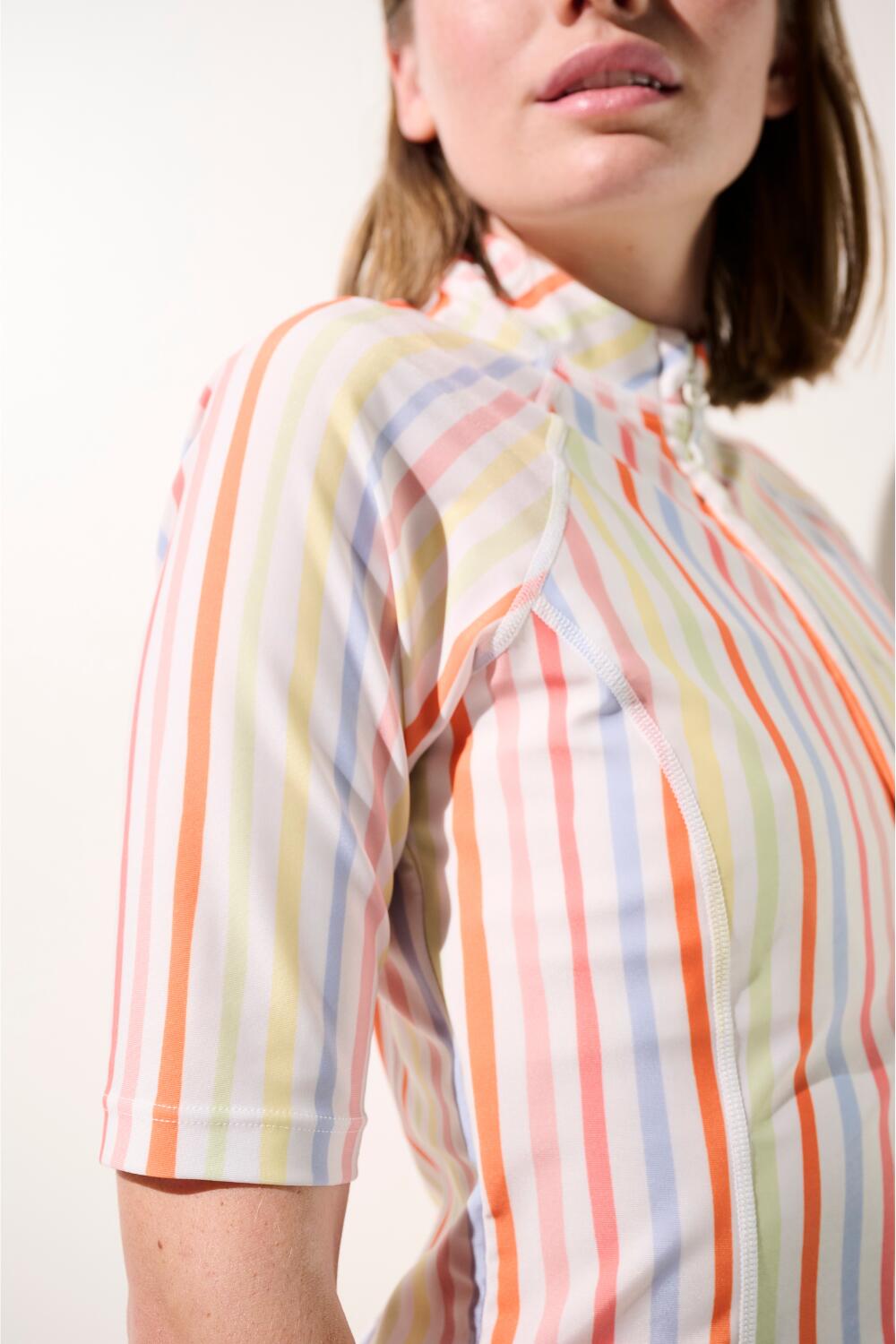 Veste de bain manches courtes anti-UV Femme Multicolore, Malta, UPF 50+ 7/7