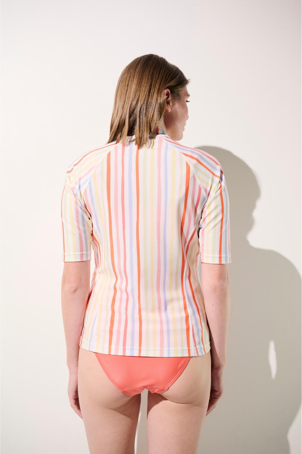Veste de bain manches courtes anti-UV Femme Multicolore, Malta, UPF 50+ 6/7