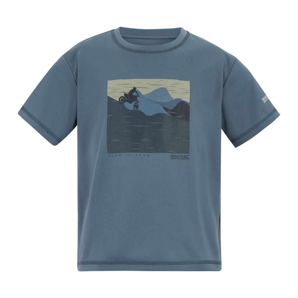 Childrens/Kids Alvarado Bike TShirt (China Blue)