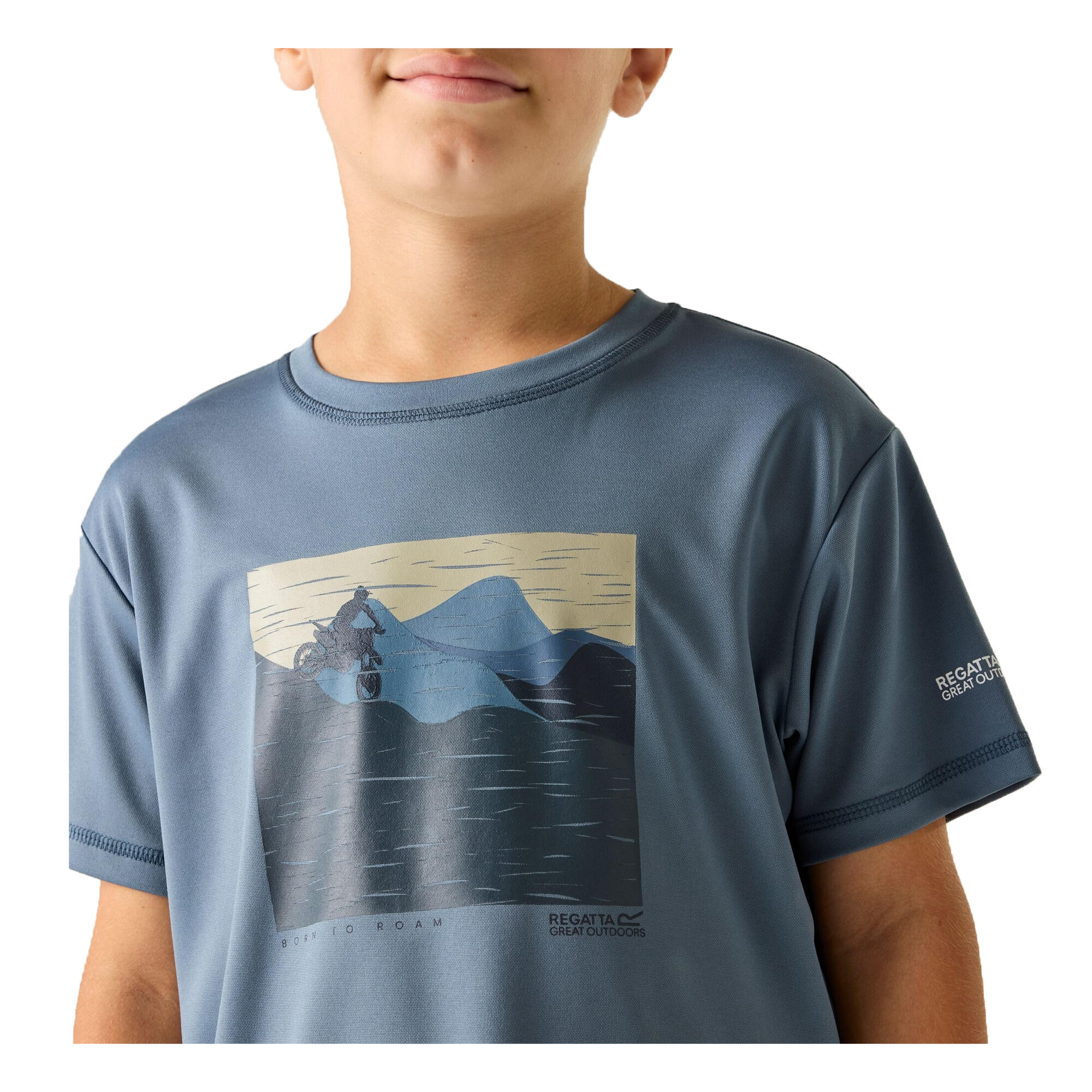 Camiseta Alvarado Diseño Bicicleta para Niños/Niñas Azul China 4/5