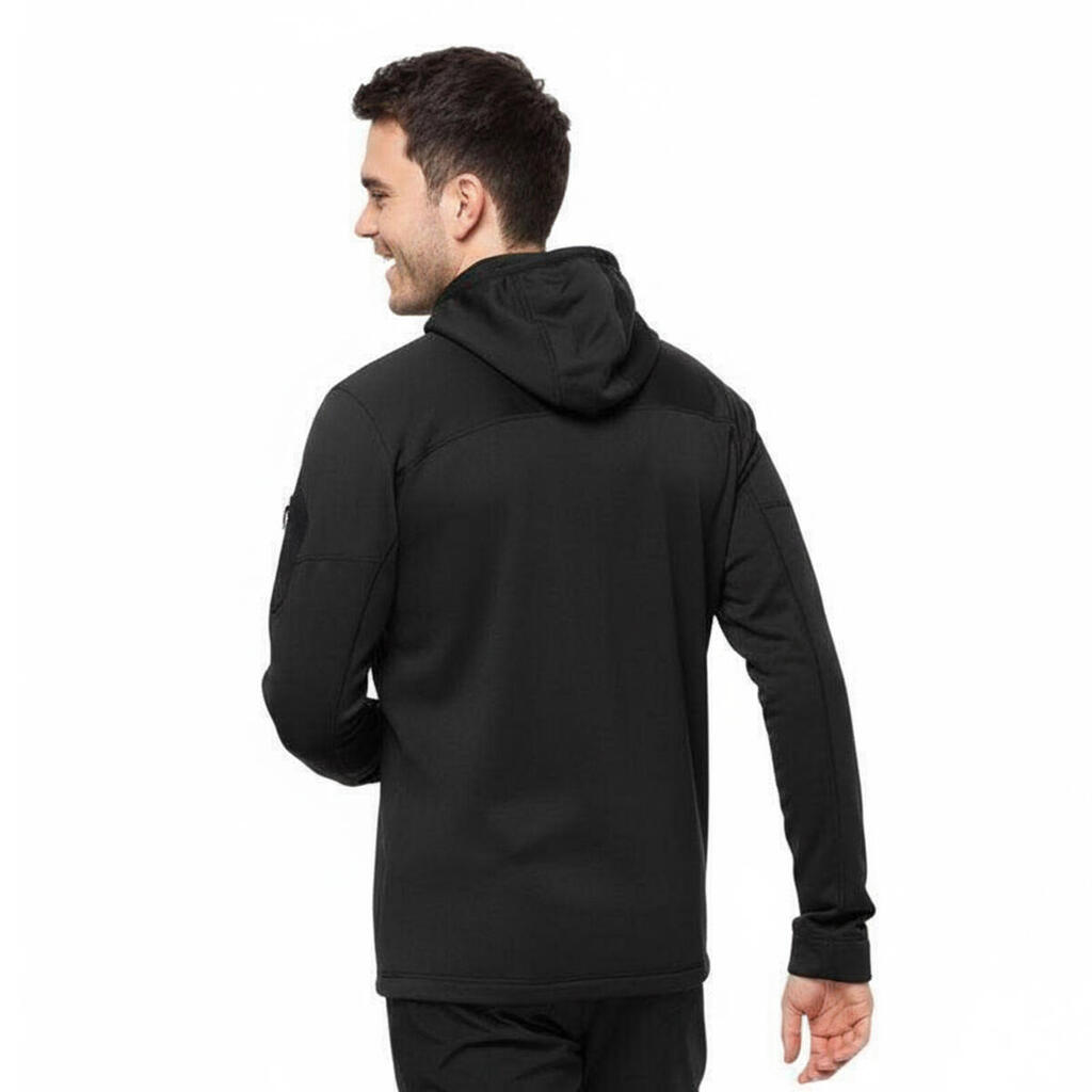 Mens Hirschberg Full Zip Hoodie (Black)