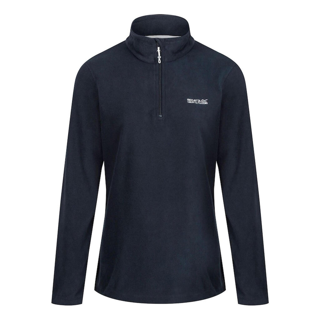 Womens/Ladies Sweetheart Quarter Zip Fleece Top (Navy)