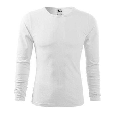 Heren tshirt met lange mouwen (wit)