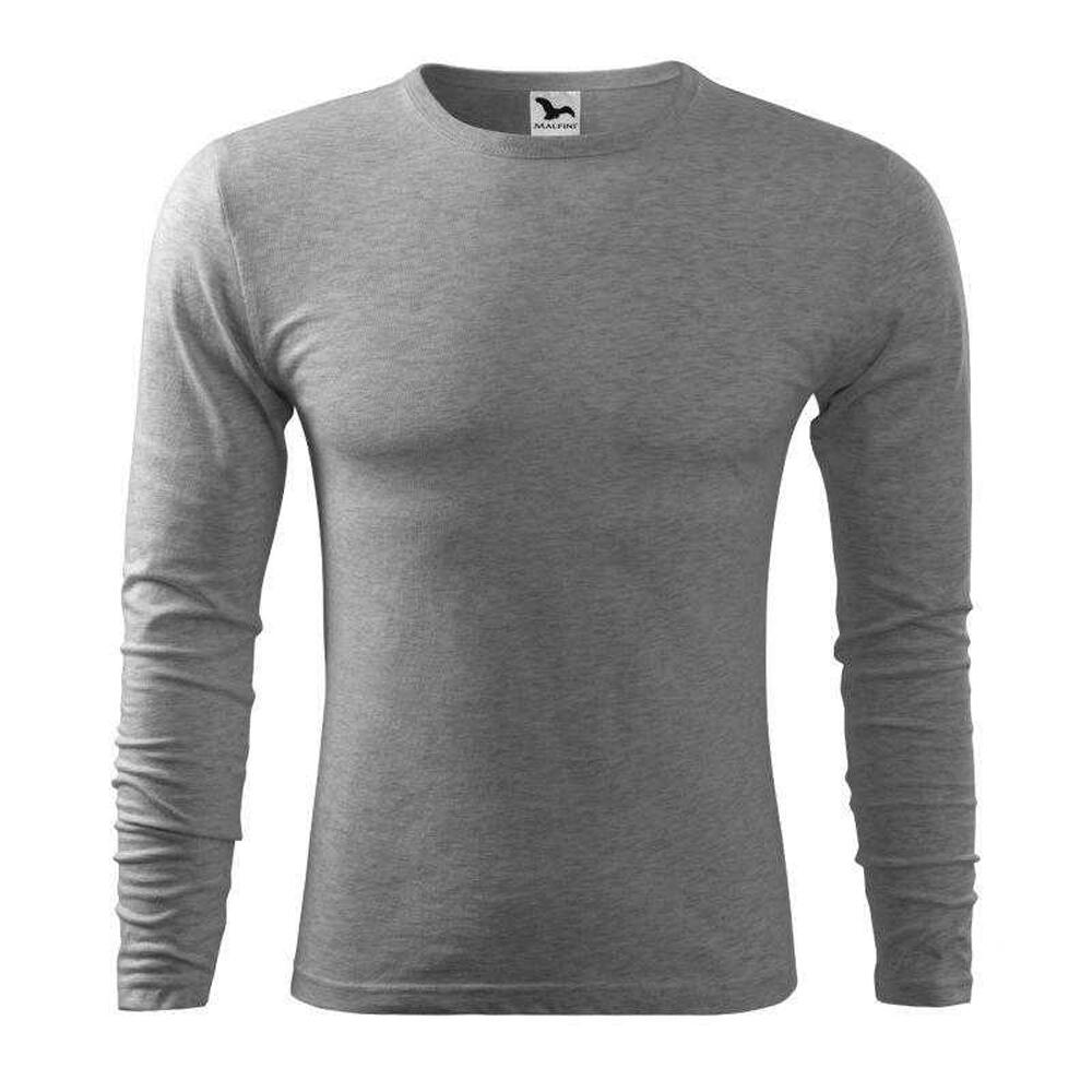 Mens Fitted LongSleeved TShirt (Grey)