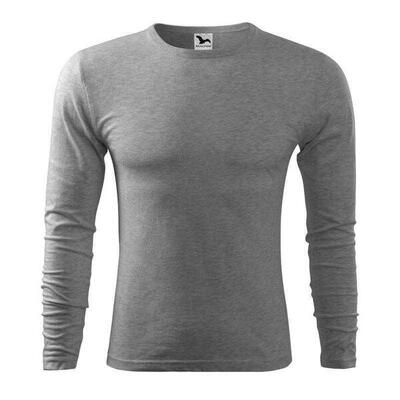 Heren tshirt met lange mouwen (wit)