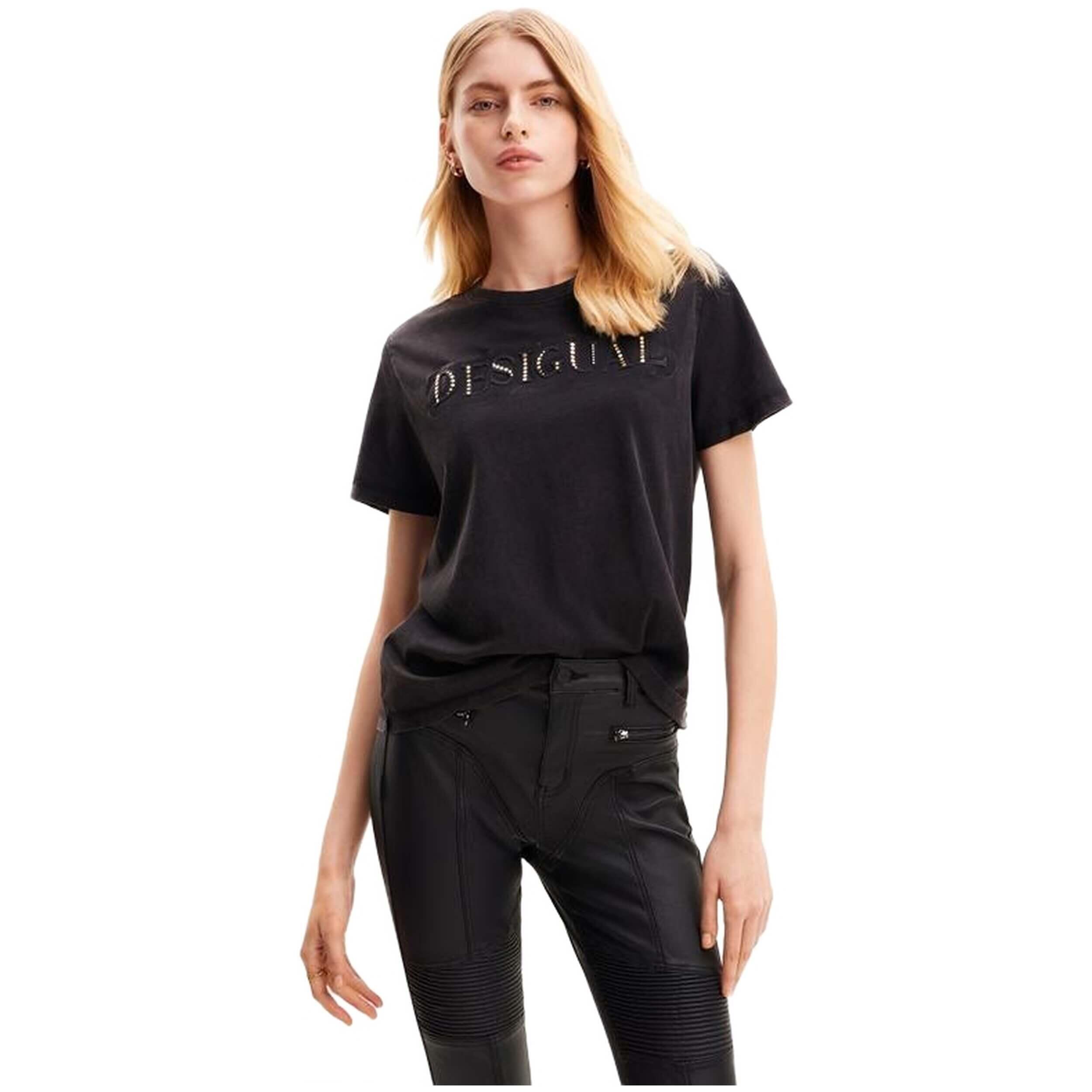 T-shirt Desigual modelo 24SWTK582038-BLK para mulheres 2/5