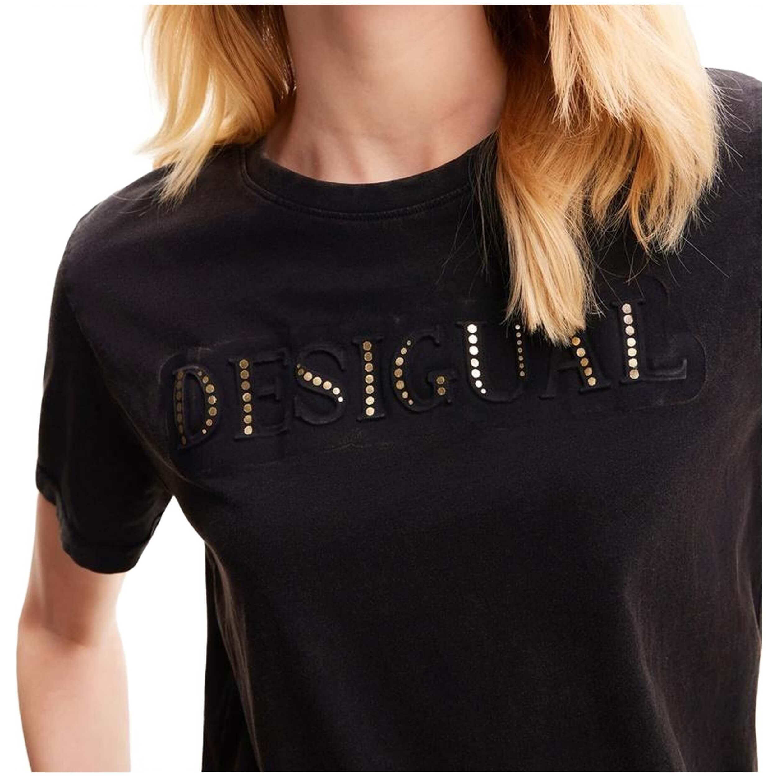 T-shirt Desigual modelo 24SWTK582038-BLK para mulheres 4/5