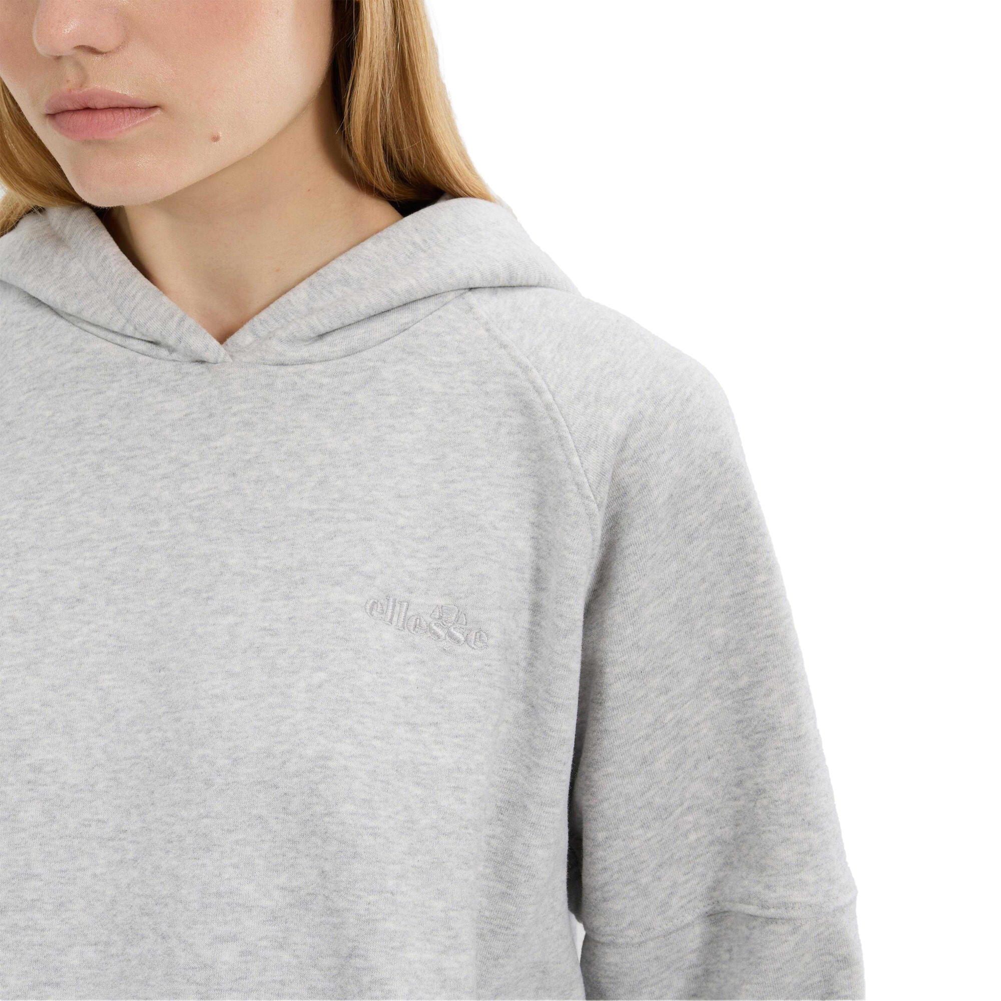 Felpa Con Cappuccio Donna Ellesse Liscia Grigio Chiaro Marna 3/4