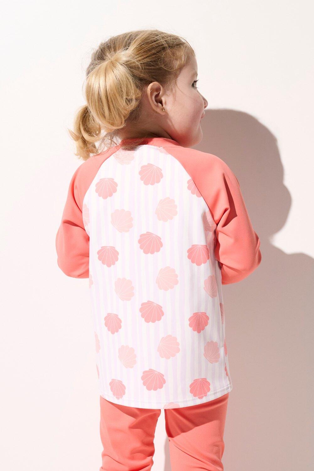 T-shirt de bain anti-UV Fille (2-4 ans) Rose, Samoa, UPF 50+ 4/5