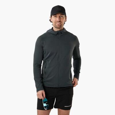 Heren hiking training sweater quick dry ultra light tech midlayer hood