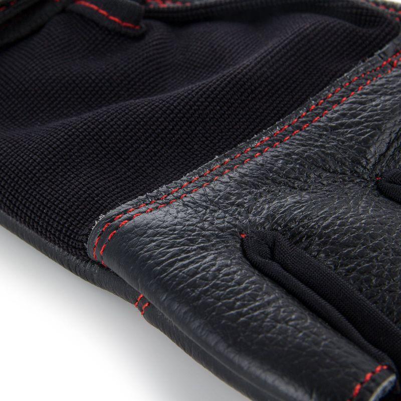 Guantes de Entrenamiento de Cuero sin Dedos para Adultos Unisex Negro 3/6