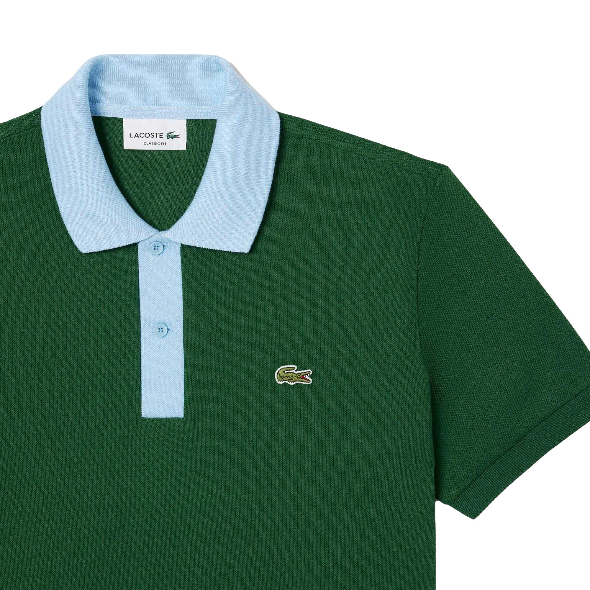 Poloshirt für , Kontrastkragen Herren Grün 3/4