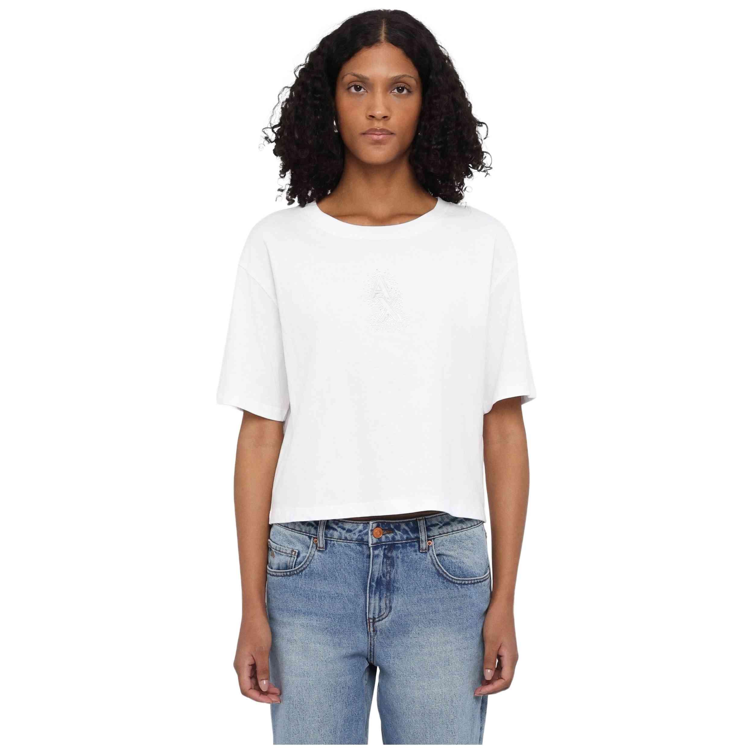 Armani Exchange T-Shirt Modelo 040303200010 Para Mulheres Branco da Decathlon