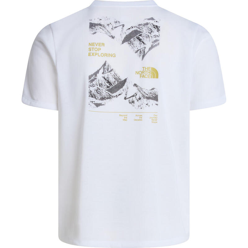 Tricou sport nf0a8heyfn4 cu mânecă scurtă alb bărbătesc
