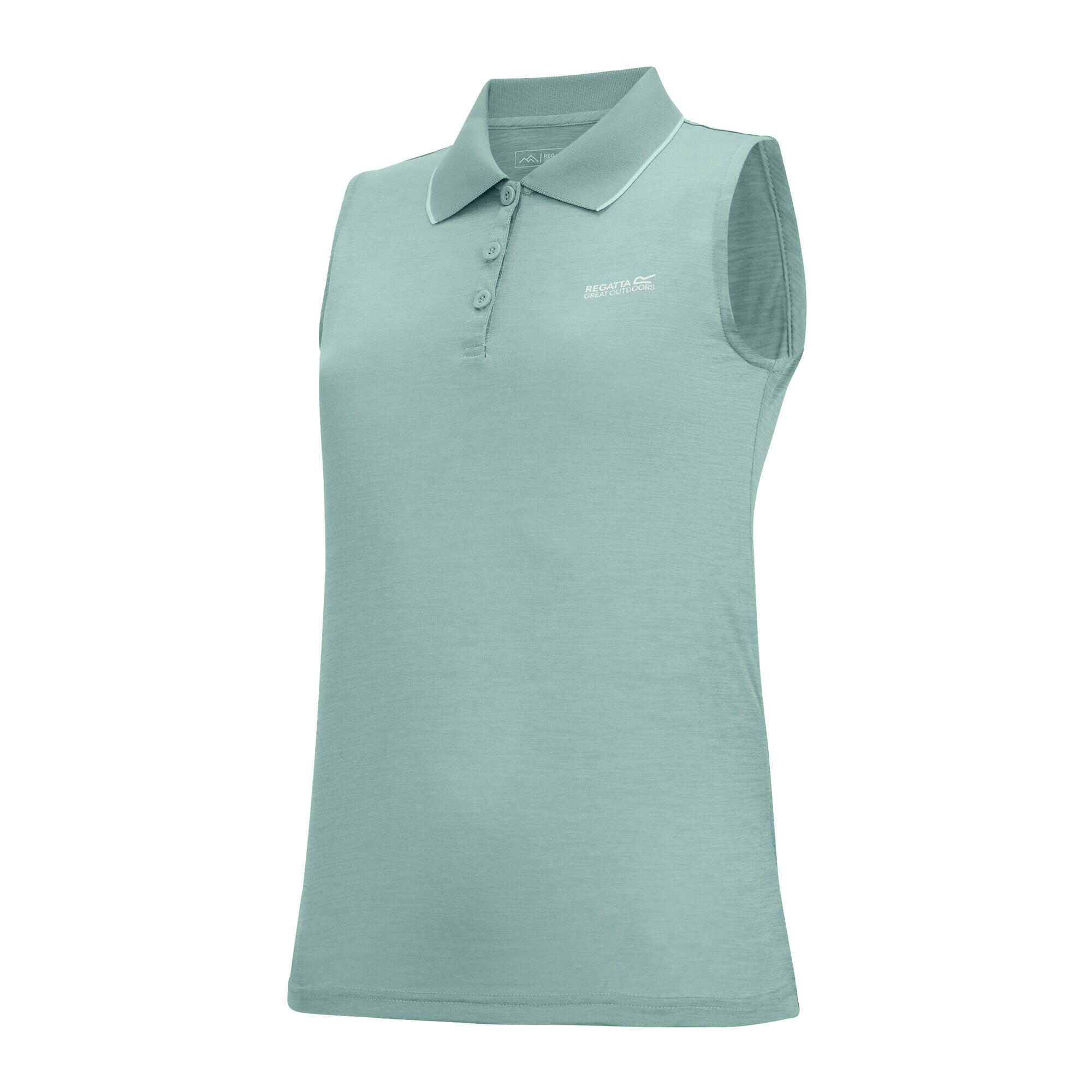 Polo Sans Manches TIMA Femme (Pastel Turquoise) 3/5