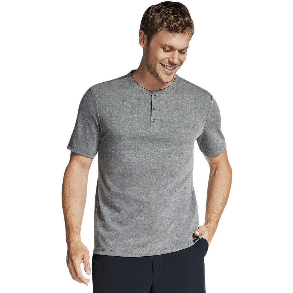Тениска Skechers Off Duty Short Sleeve Henley, Сив, Мъже
