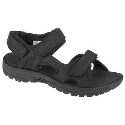 Heren sandspur 2 leren sandalen (zwart)