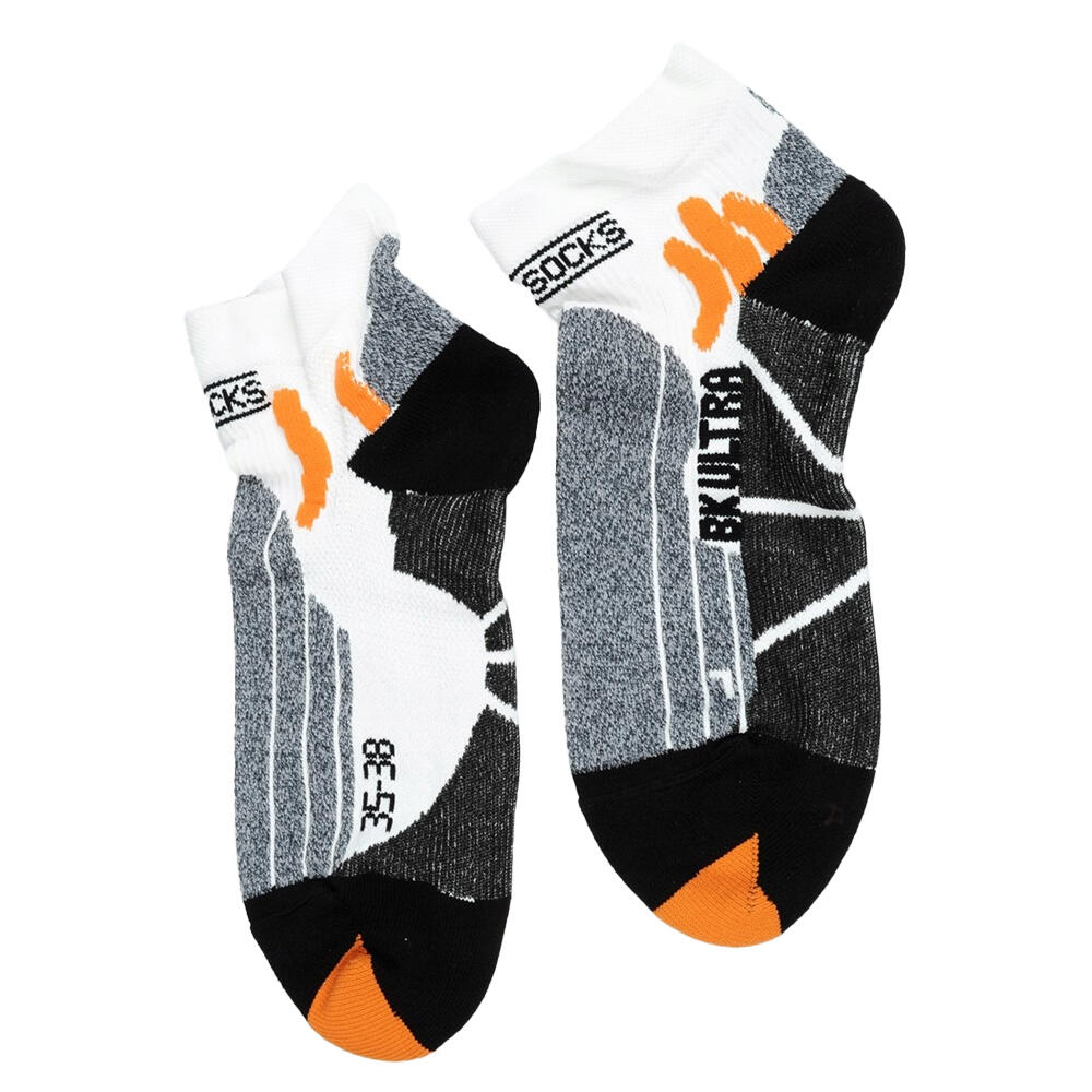Unisex Adult Socks (Black/White/Orange)
