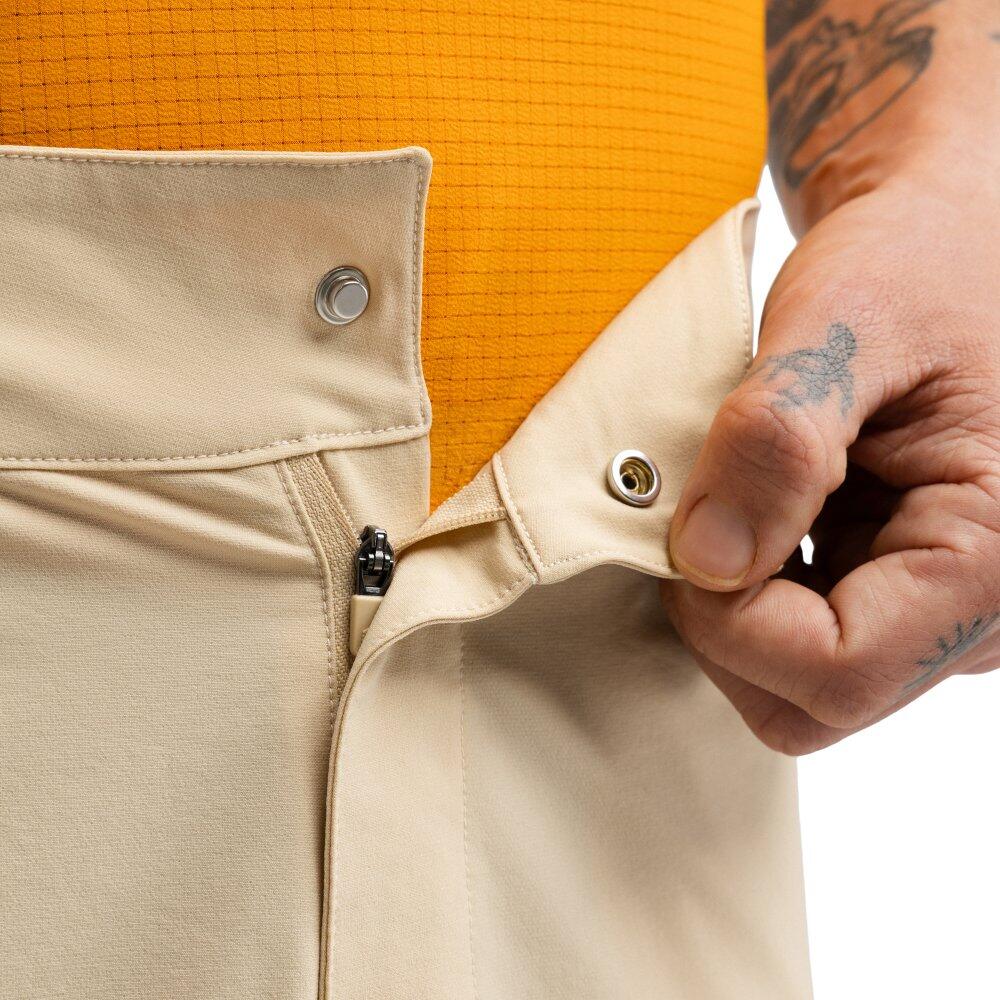 Pantalón corto cicloturismo hombre ciclismo Daytrip Camel Beige 5/7