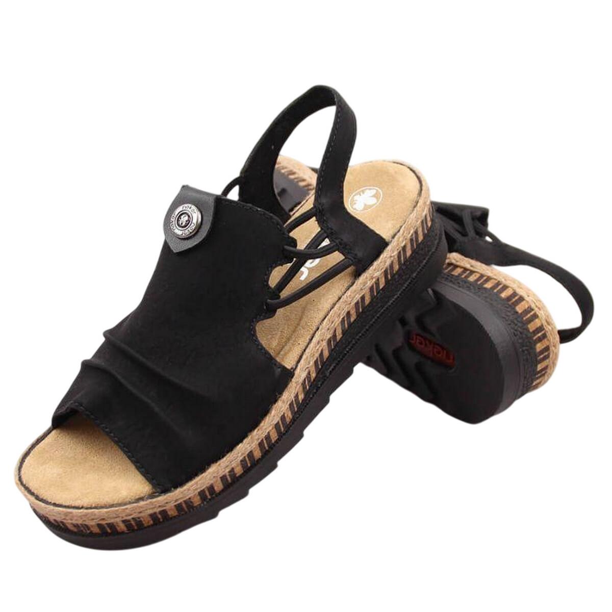 Sandalias de Poliuretano para Mujer Negro 3/5