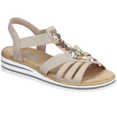 Dames zeeschelpen sandalen (beige)