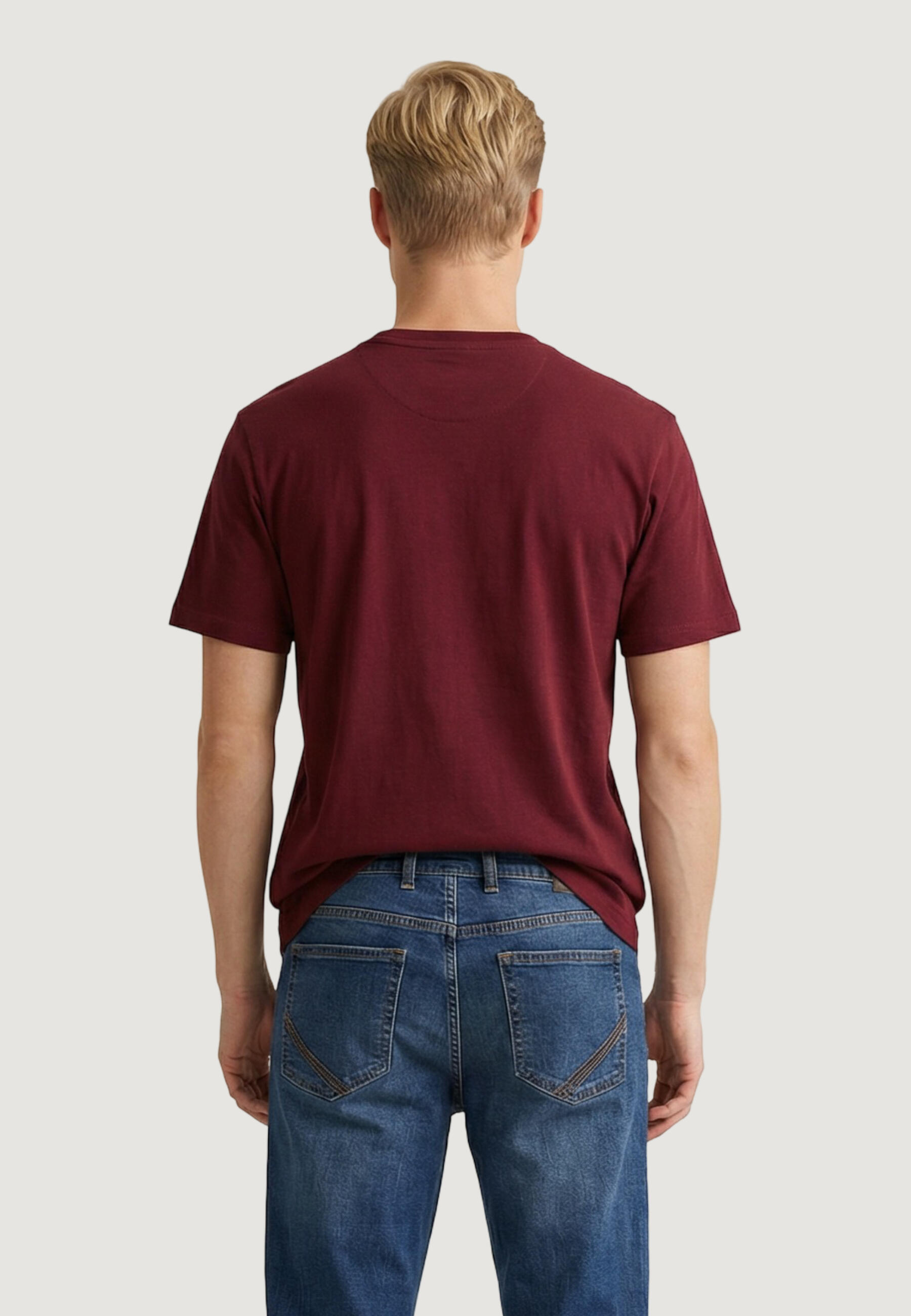 MEN'S Crop Top MICK-BASIC bordeaux 2/5