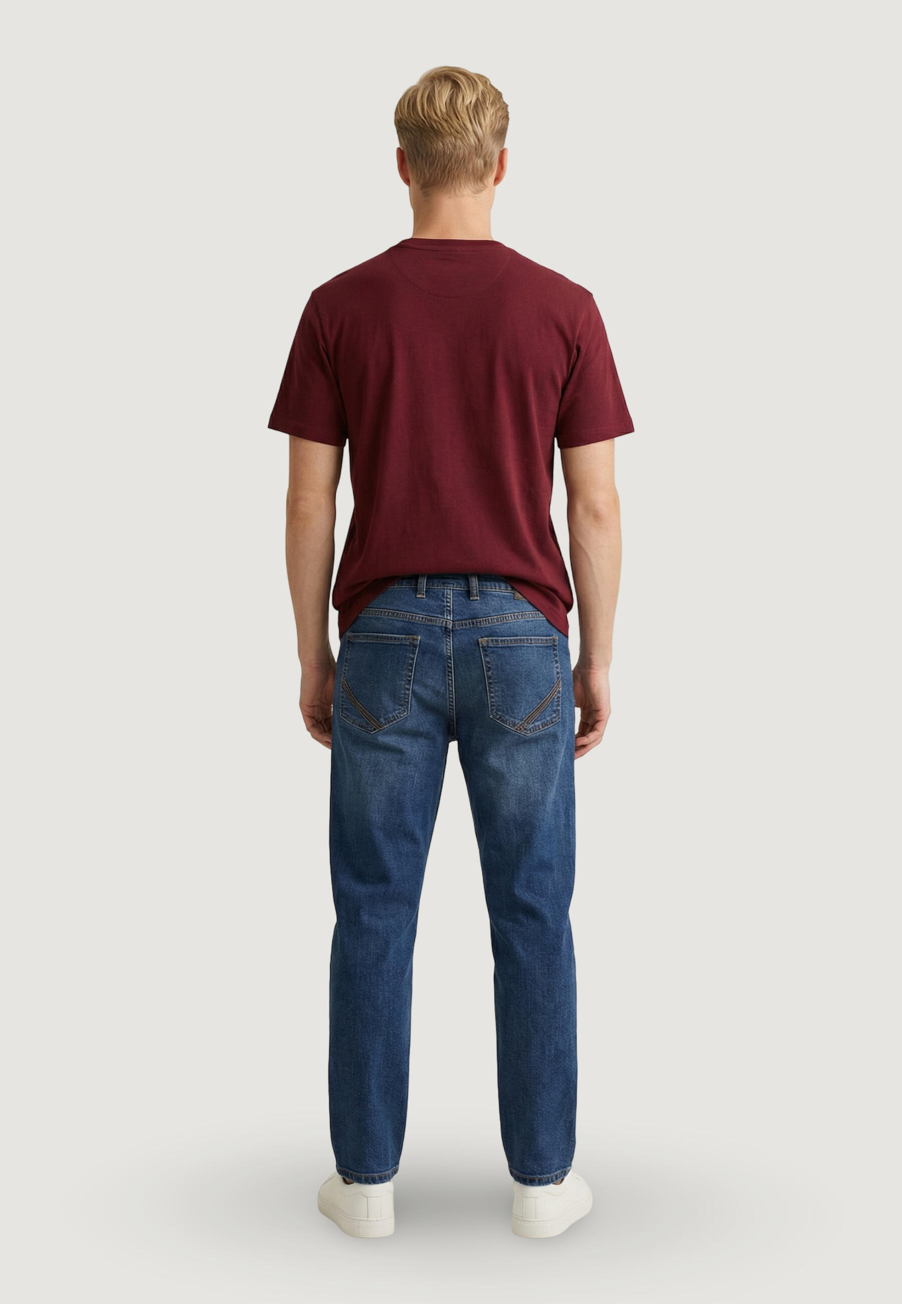 MEN'S Crop Top MICK-BASIC bordeaux 4/5