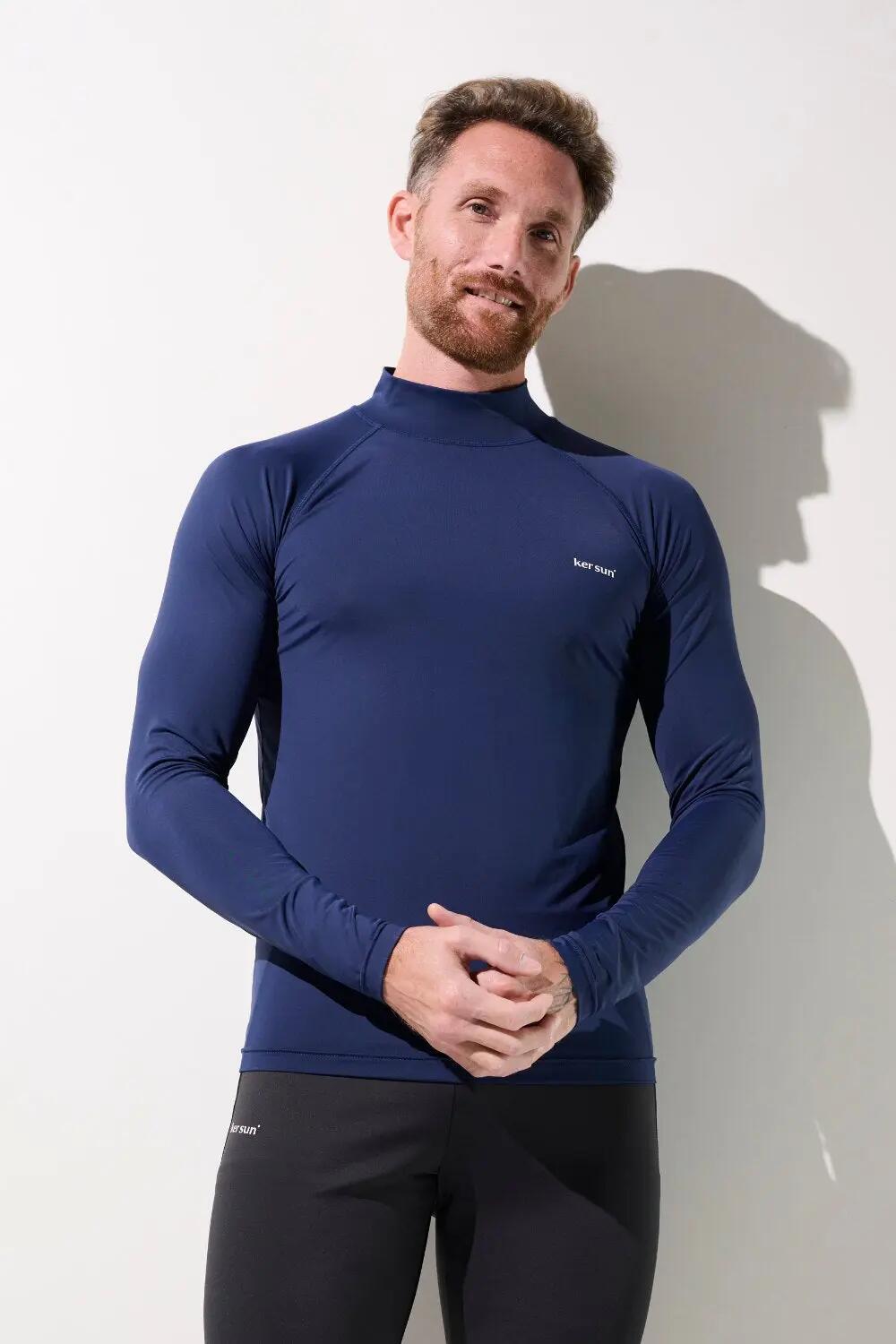 T-shirt de bain anti-UV Homme Bleu, Malibu, UPF 50+ 2/7