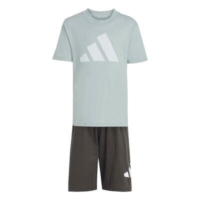 Completo bambina adidas essentials tee - rosa/fucsia