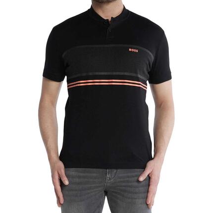 Polo Motif/style Détail Rayé NERO Homme (Noir)