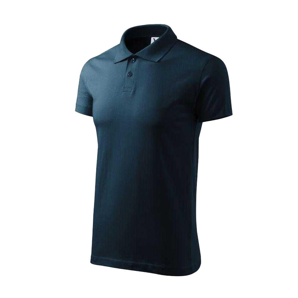 Polo de Jersey Único para Hombre Azul Marino 3/3