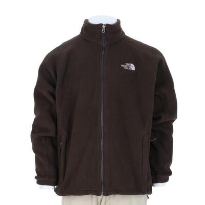Tweedehands - heren tnf bruine fleece jas - als nieuw
