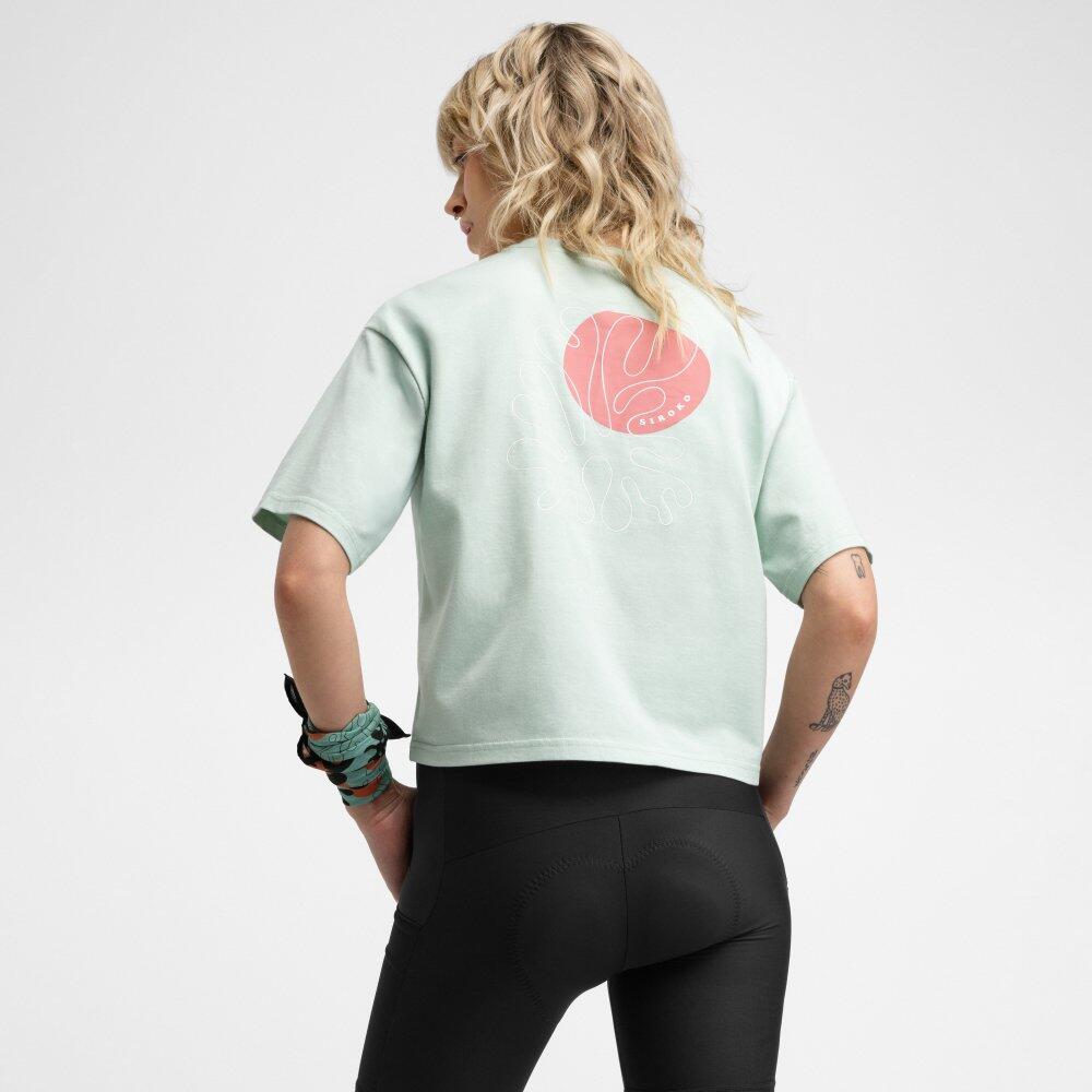 T-shirt ample manches courtes cyclotourisme femme Cyclisme Reef Light Green Vert 6/7