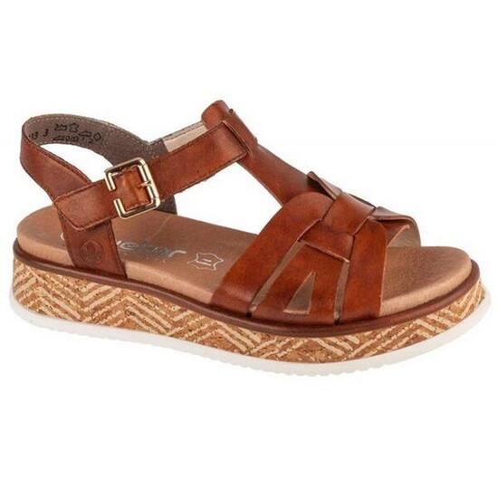 Sandali Logo Donna Rieker Marrone