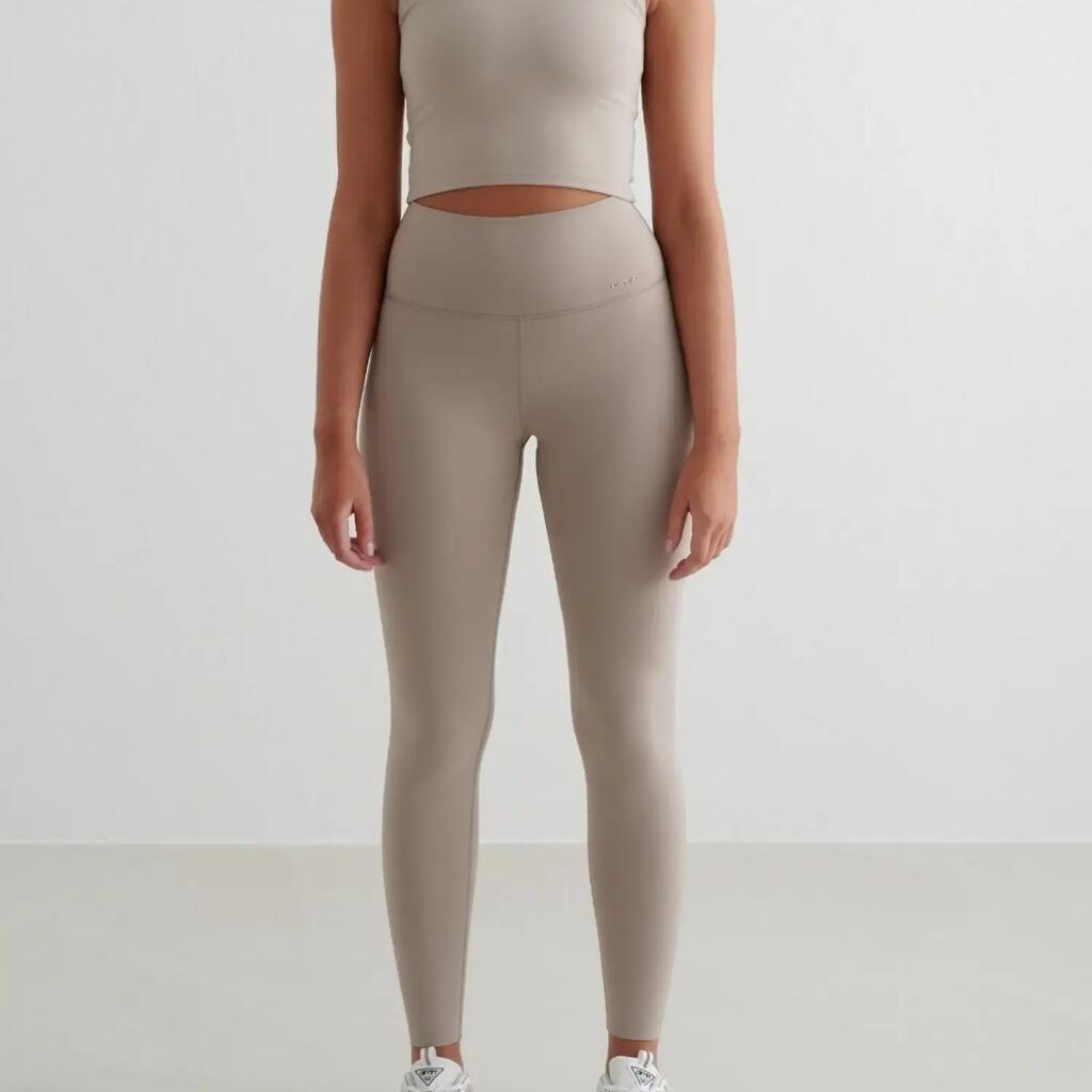 Women's Tights High-Waisted Moisture-Wicking Squat Proof Sense Tall Beige