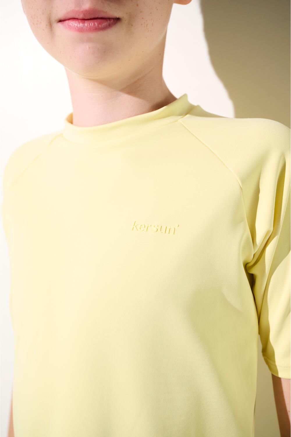 T-shirt de bain anti-UV manches courtes Enfant (5-14 ans) Jaune, Fidji 7/7
