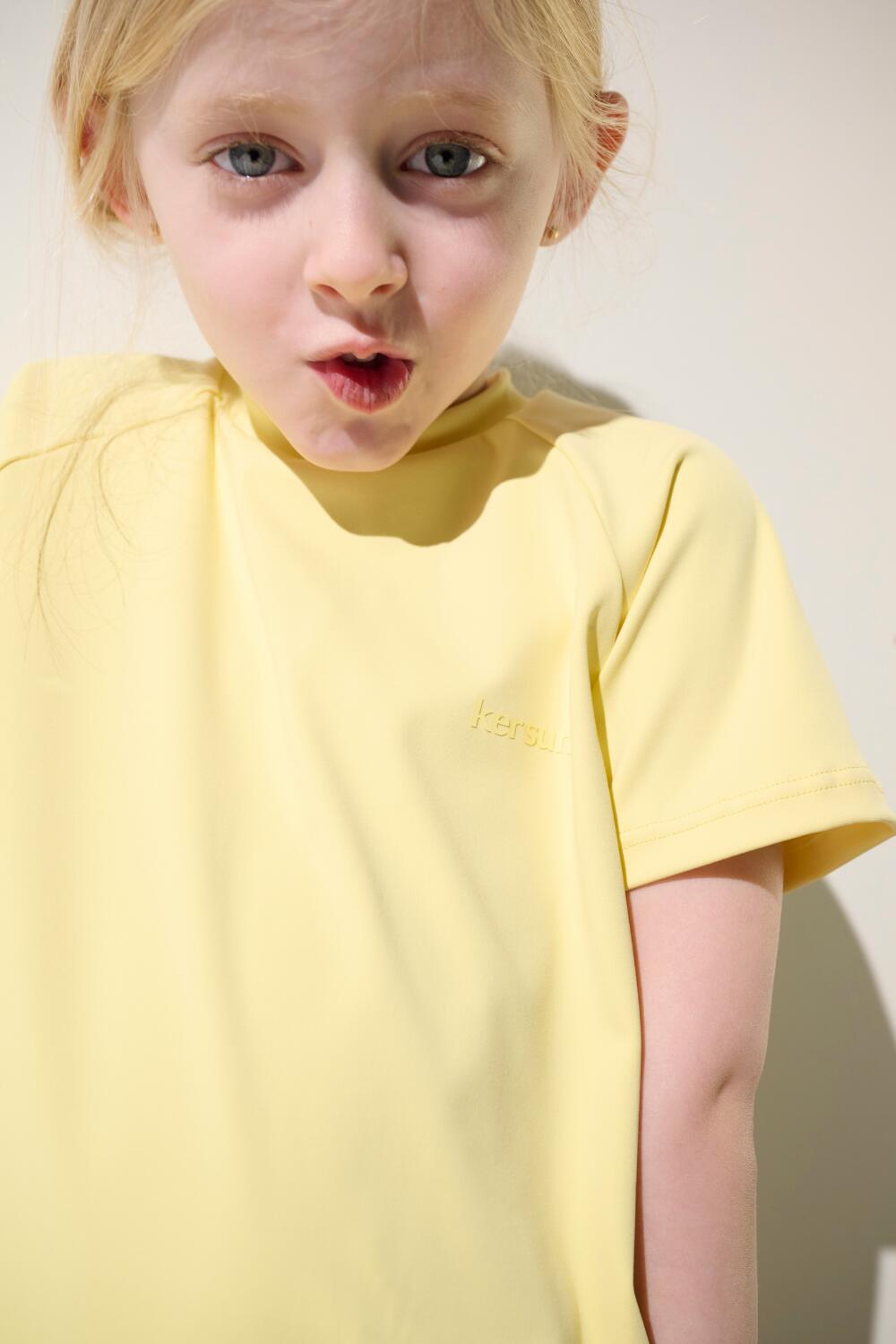 T-shirt de bain anti-UV manches courtes Enfant (5-14 ans) Jaune, Fidji 5/7