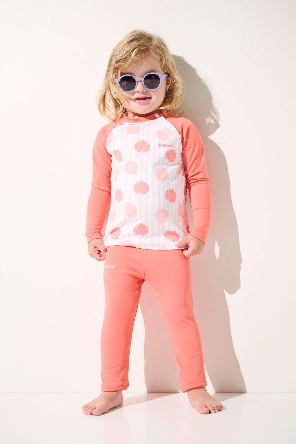 Legging de bain anti-UV Enfant (2-4 ans) Rose, Samoa, UPF 50+ 3/3