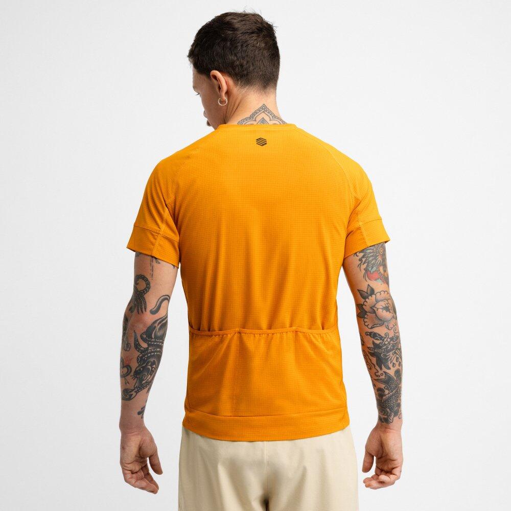 Camiseta técnica manga corta cicloturismo hombre ciclismo Pilgrim Orange Naranj 6/7