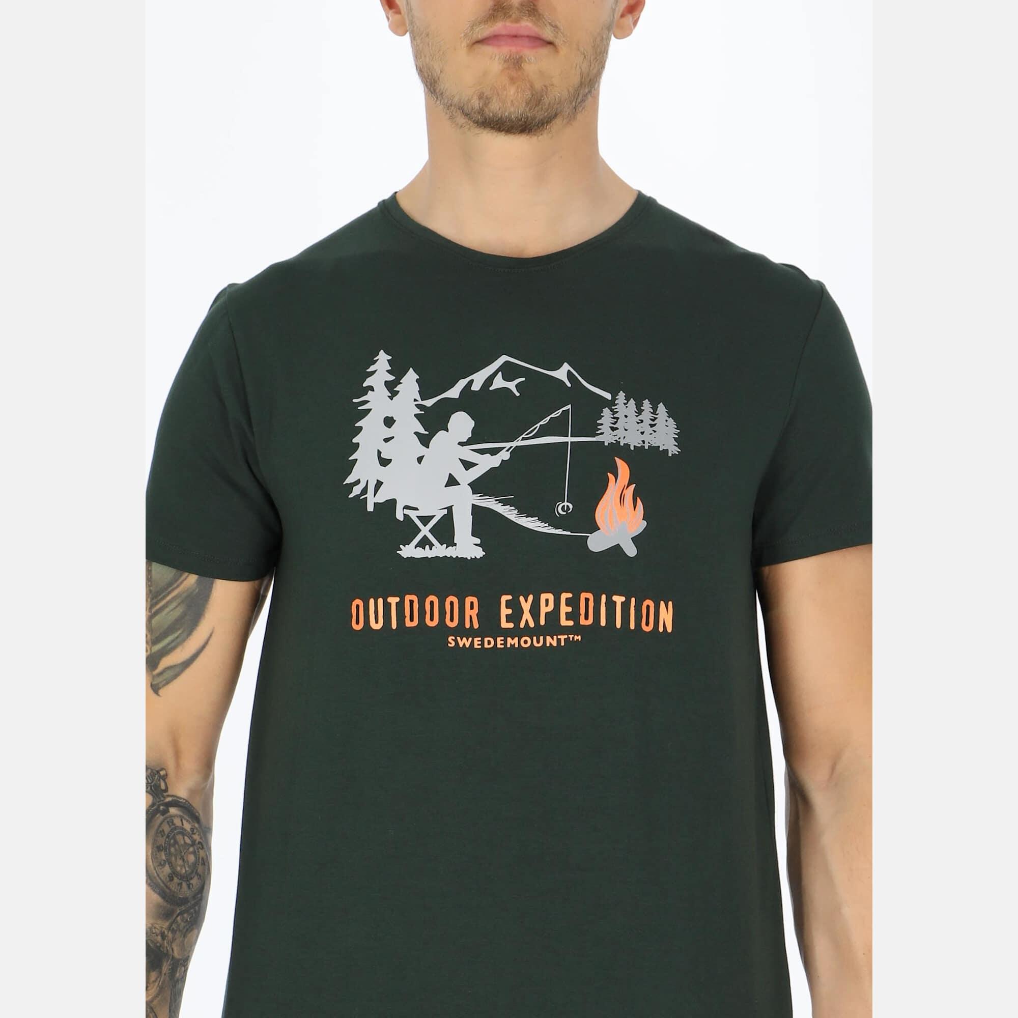 Heren sport korte_mouw_t_shirt Forest Tee 3/4