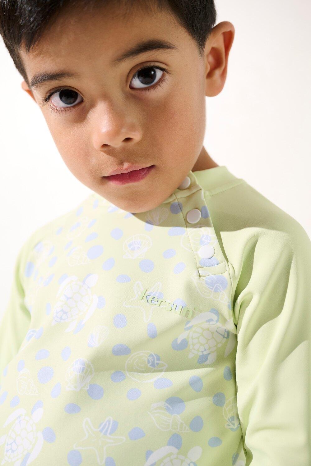 T-shirt de bain anti-UV Enfant (2-4 ans) Vert, Samoa, UPF 50+ 2/5